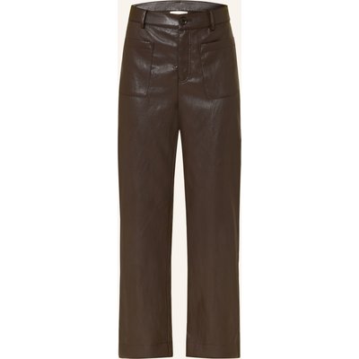 Catnoir 7/8-Hose In Lederoptik braun