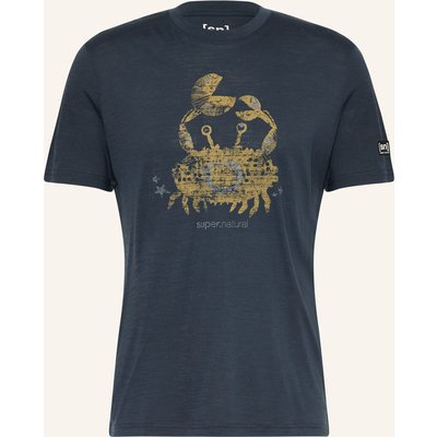 Super.Natural Funktionsshirt Mr Crab Mit Merinowolle blau