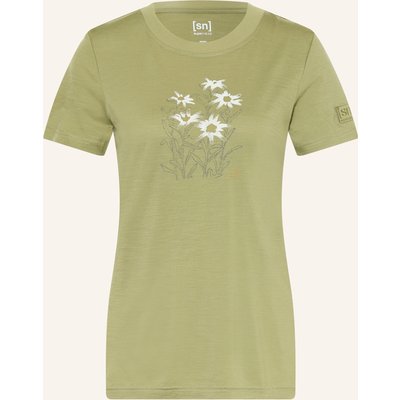 Super.Natural Funktionsshirt Edelweiss Mit Merinowolle gruen