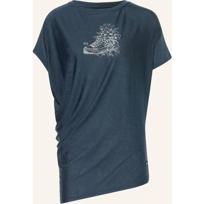 Super.Natural Funktionsshirt Flower Sneakers Mit Merinowolle blau
