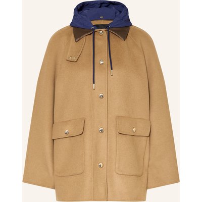 Maje Jacke Mit Abnehmbarer Kapuze beige