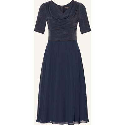 Vera Mont Kleid Im Materialmix Mit Glitzegarn blau