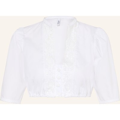 Wallmann Dirndlbluse Mit Spitze weiss