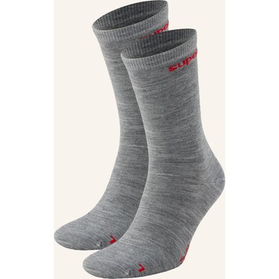 Super.Natural 2er-Pack Trekking-Socken All Day grau
