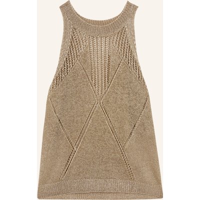 Reiss Stricktop Maia Mit Glitzergarn gold