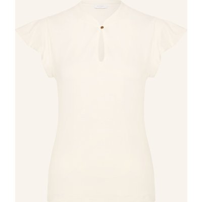 Hobbs Blusenshirt Lila Aus Jersey Mit Volants weiss