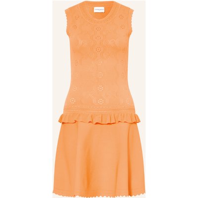 Claudie Pierlot Strickkleid Mit Rüschen orange