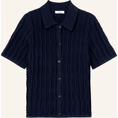 Reiss Strick-Poloshirt Audrey blau