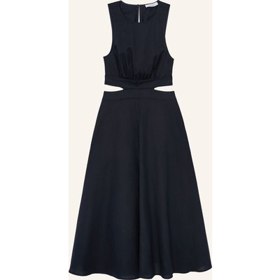 Reiss Kleid Hazel Mit Leinen blau