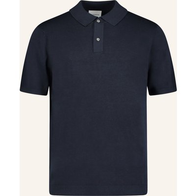 Roy Robson Strick-Poloshirt blau