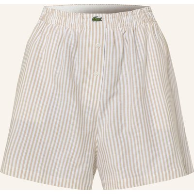 Lacoste Shorts Mit Leinen beige