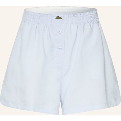 Lacoste Shorts Mit Leinen blau