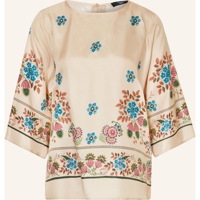 Weekend Max Mara Blusenshirt Wkdsamba Mit 3/4-Arm Aus Seide beige