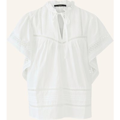 Oui Blusenshirt Mit Lochspitze weiss
