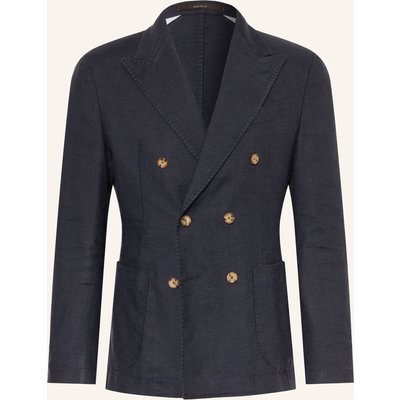 Windsor. Anzugsakko Salino Shaped Fit Mit Leinen blau