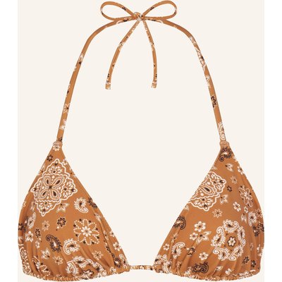 Skims Triangel-Bikini-Top Signature Swim braun