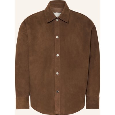 Ami Paris Leder-Overjacket braun