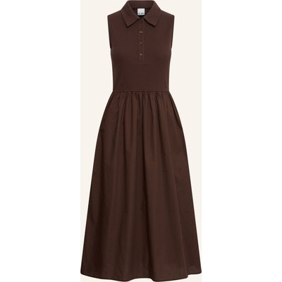 Ichi Polokleid Ihmonna Im Materialmix braun