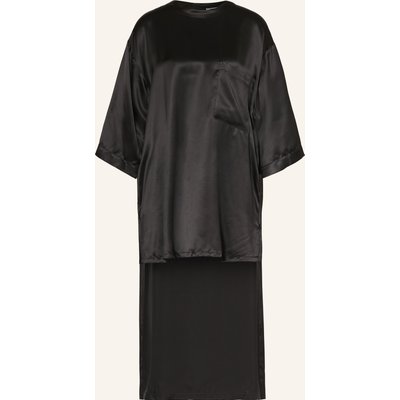 Darkpark Blusenshirt Tara Aus Satin Mit 3/4-Arm schwarz