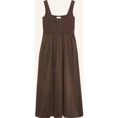 Comma Kleid Im Materialmix braun