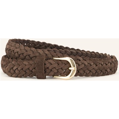 Boss Flechtgürtel Aus Leder braun