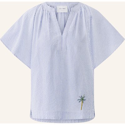 Oui Blusenshirt blau