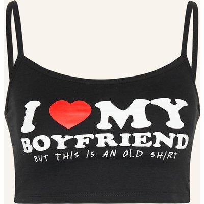 Another Cotton Lab Cropped-Top schwarz