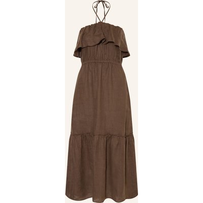 Drykorn Leinenkleid Lumira Mit Volants braun