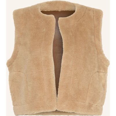 Darling Harbour Teddyfell-Weste Zum Wenden beige