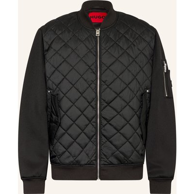 Hugo Steppjacke Im Materialmix schwarz