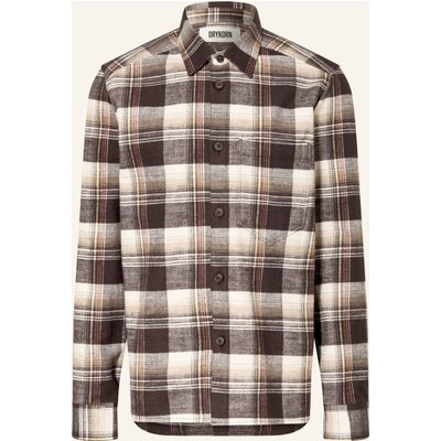 Drykorn Flanellhemd Dieggo Comfort Fit braun