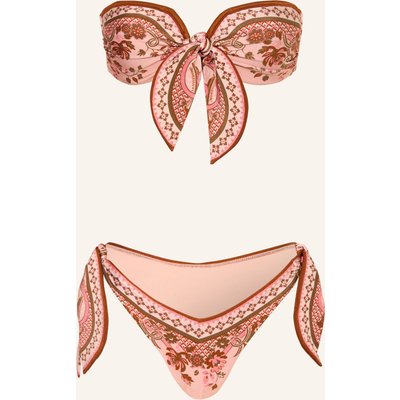 Zimmermann Bandeau-Bikini Aster pink
