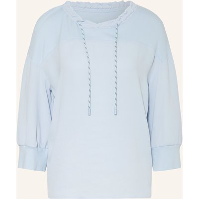Marc Cain Blusenshirt Im Materialmix Mit 3/4-Arm blau