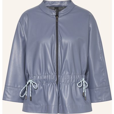 Marc Cain Jacke In Lederoptik Mit 3/4-Arm blau