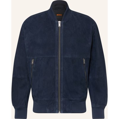 Boss Lederblouson Jonorve blau