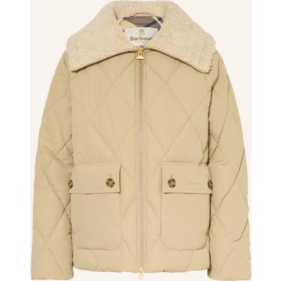 Barbour Steppjacke Eva Mit Kunstfell beige