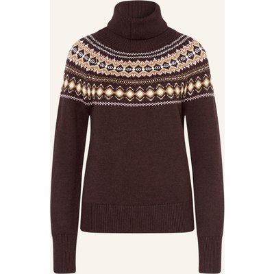 Barbour Rollkragenpullover Darwen Mit Alpaka rot