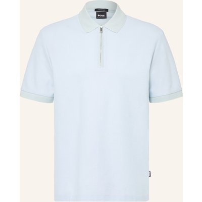 Boss Piqué-Poloshirt Pei blau