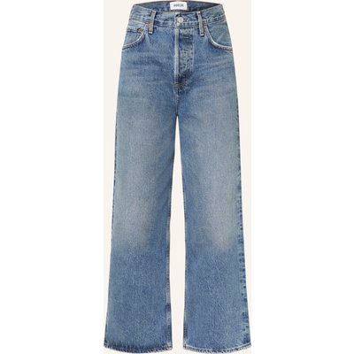 Agolde Cropped Jeans Ren blau
