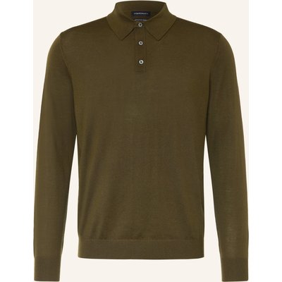 Strokesman's Strick-Poloshirt Aus Merinowolle gruen