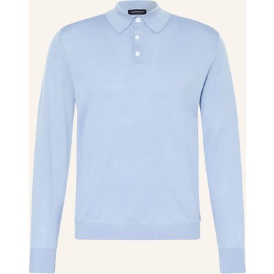 Strokesman's Strick-Poloshirt Aus Merinowolle blau