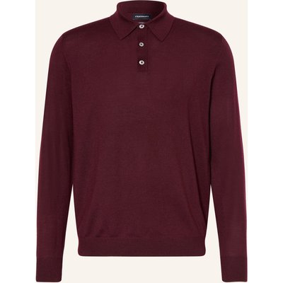 Strokesman's Strick-Poloshirt Aus Merinowolle rot