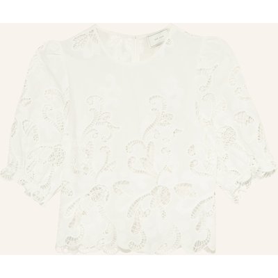 Neo Noir Blusenshirt Fia Aus Lochspitze weiss