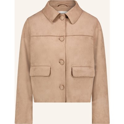 Cartoon Kastenjacke In Lederoptik braun