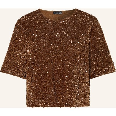 Van Laack Nickishirt Vl-Jorina-Xx Mit Pailletten beige
