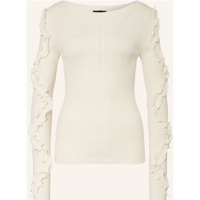 Liu Jo Pullover Mit Rüschen weiss