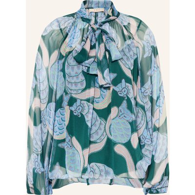 Ivi Collection Schluppenbluse gruen