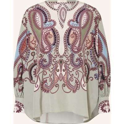Ivi Collection Blusenshirt Mit Seide gruen