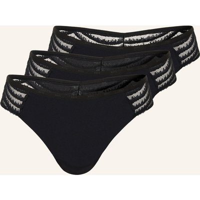 Boss 3er-Pack Strings Lace schwarz