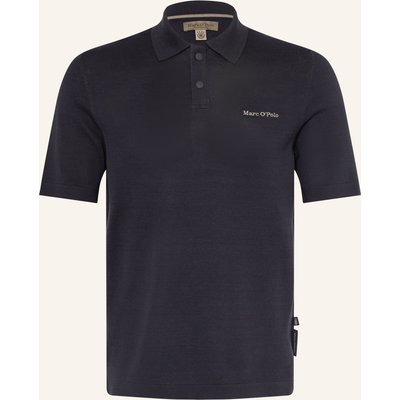 Marc O'polo Strick-Poloshirt blau